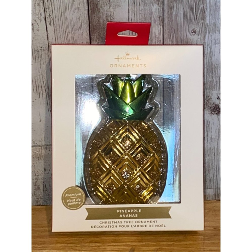 Hallmark Premium Gold Pineapple Christmas Tree Ornament Decoration